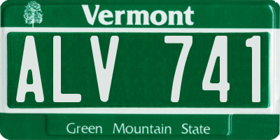 VT license plate ALV741