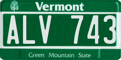 VT license plate ALV743