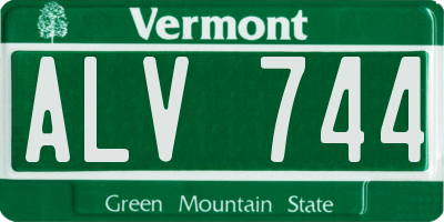 VT license plate ALV744