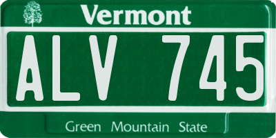 VT license plate ALV745