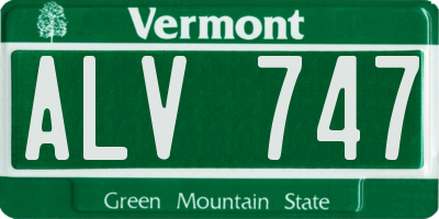 VT license plate ALV747