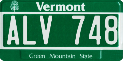 VT license plate ALV748