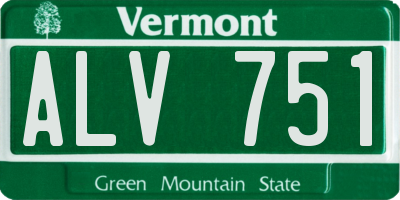 VT license plate ALV751