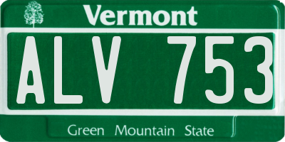 VT license plate ALV753