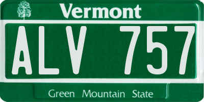 VT license plate ALV757