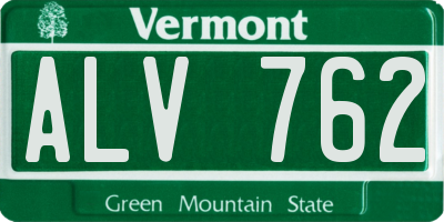 VT license plate ALV762