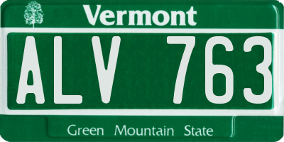 VT license plate ALV763
