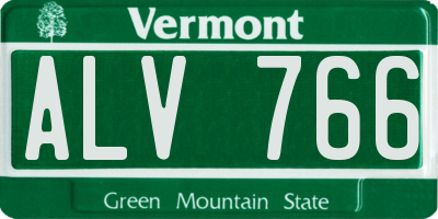 VT license plate ALV766