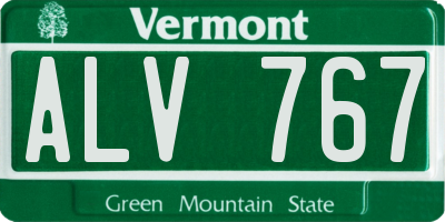 VT license plate ALV767