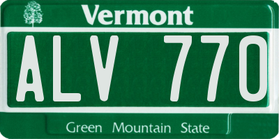 VT license plate ALV770