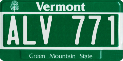 VT license plate ALV771