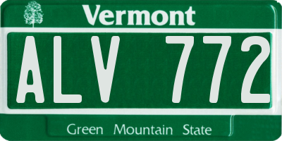 VT license plate ALV772
