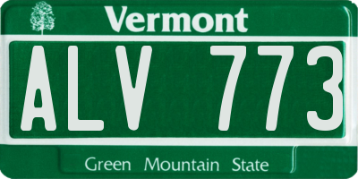 VT license plate ALV773