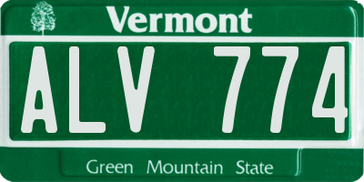 VT license plate ALV774