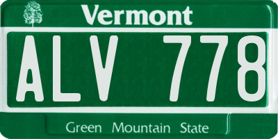 VT license plate ALV778