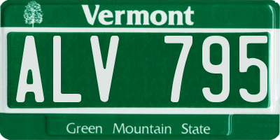 VT license plate ALV795
