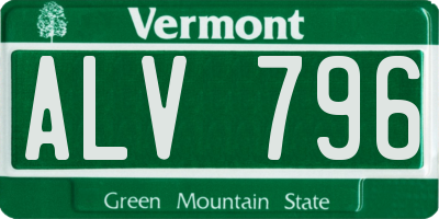 VT license plate ALV796