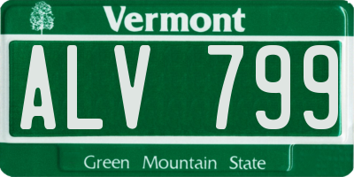 VT license plate ALV799
