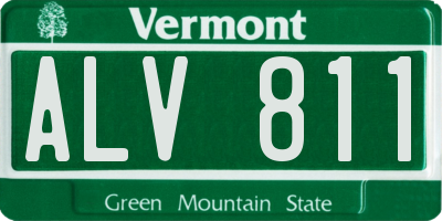 VT license plate ALV811