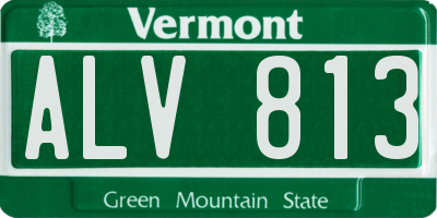 VT license plate ALV813