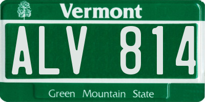 VT license plate ALV814