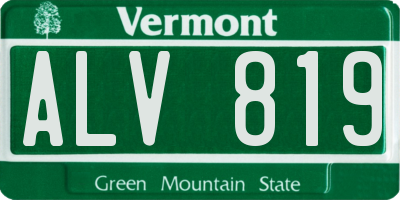VT license plate ALV819