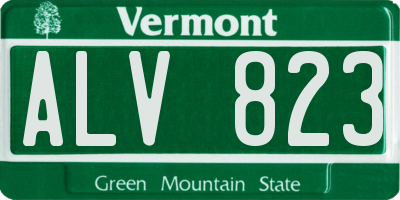VT license plate ALV823
