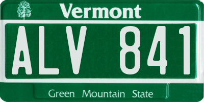 VT license plate ALV841