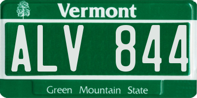 VT license plate ALV844