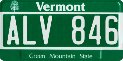 VT license plate ALV846