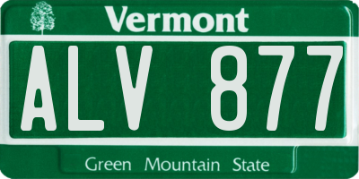 VT license plate ALV877