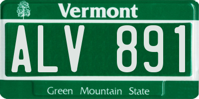 VT license plate ALV891