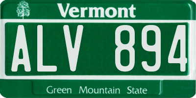 VT license plate ALV894