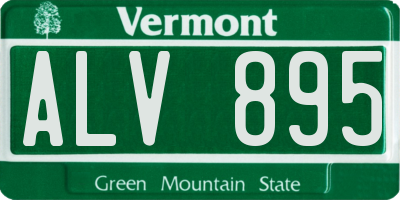 VT license plate ALV895