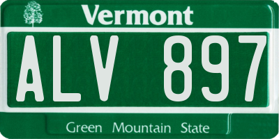 VT license plate ALV897