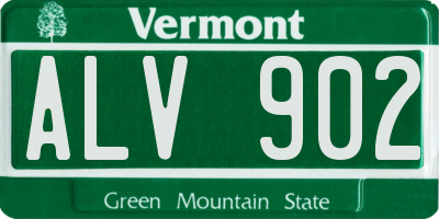VT license plate ALV902