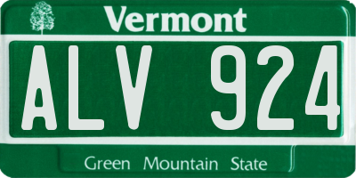 VT license plate ALV924