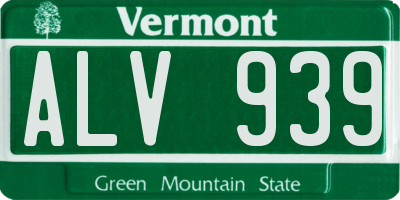 VT license plate ALV939