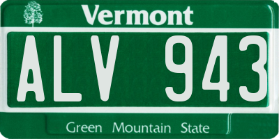 VT license plate ALV943
