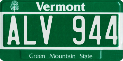 VT license plate ALV944