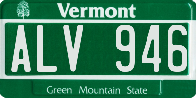 VT license plate ALV946