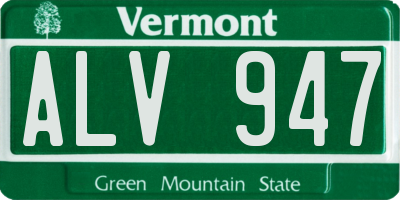 VT license plate ALV947