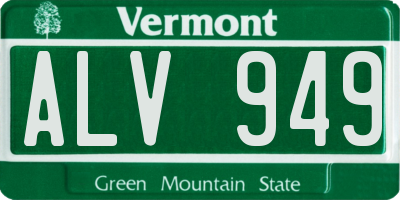 VT license plate ALV949
