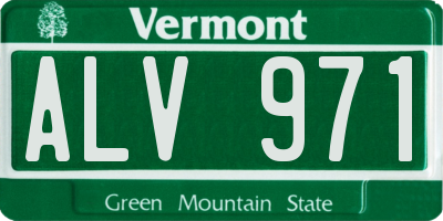 VT license plate ALV971