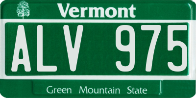 VT license plate ALV975