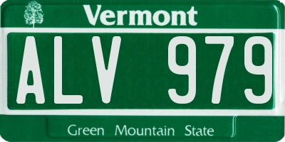 VT license plate ALV979