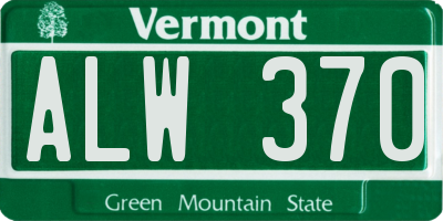 VT license plate ALW370