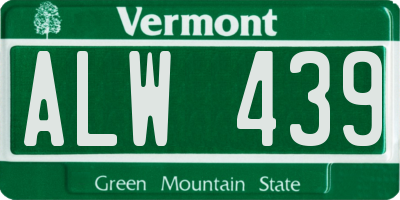 VT license plate ALW439