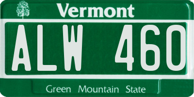 VT license plate ALW460