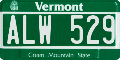 VT license plate ALW529